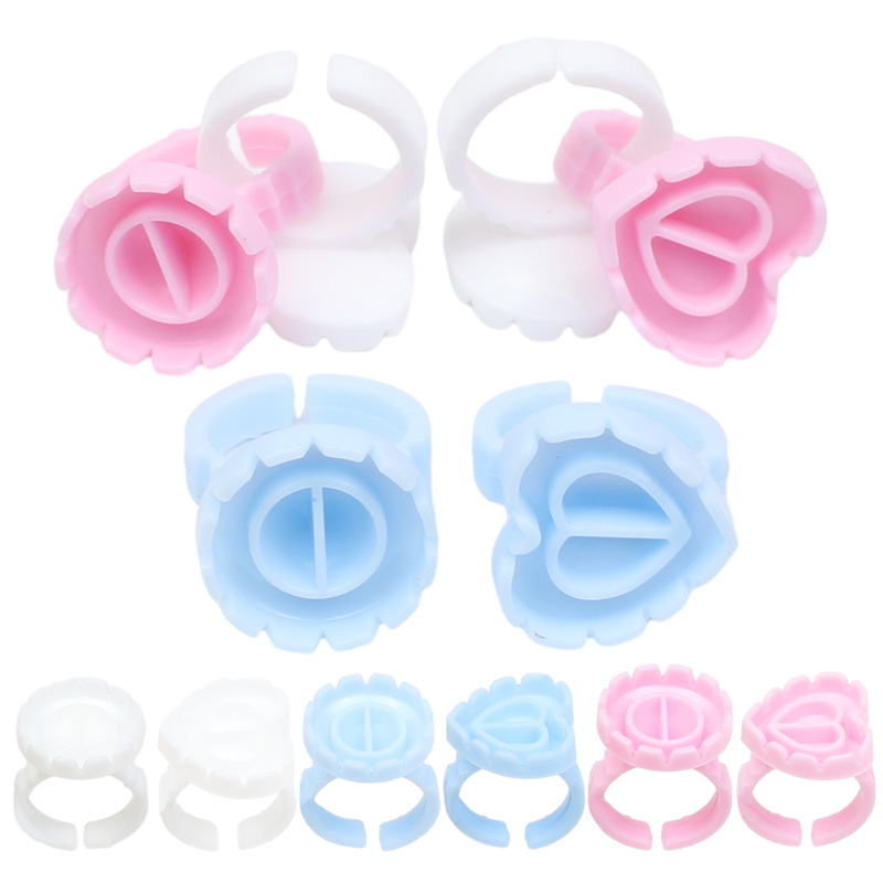 Eyelash Extension Last - 100pcs/bag Disposable Eyelash Extension Glue Ring