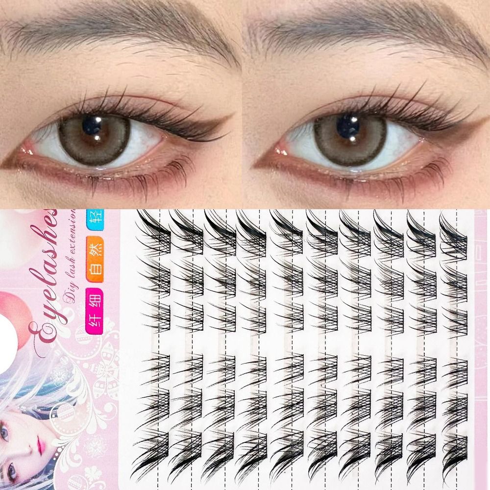 Eyelash Extension Fox Eye - 3D Cat Eye Clusters Lashes Manga