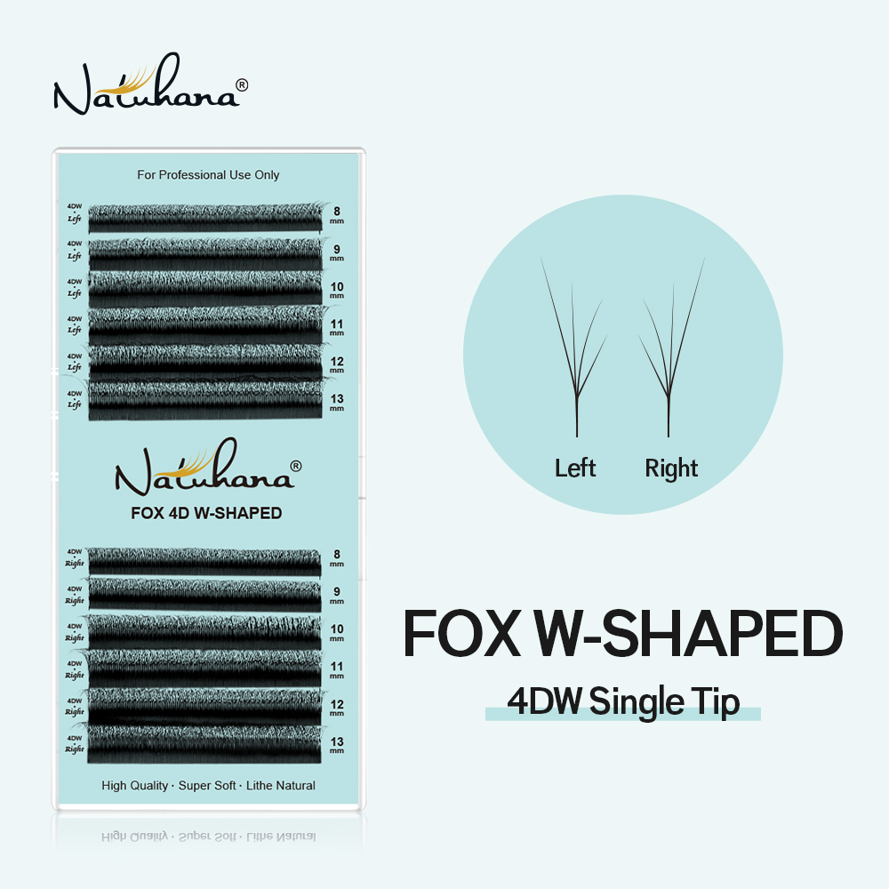 Eyelash Extension Fox Eye - NATUHANA Fox 4D W Shape Eyelashes