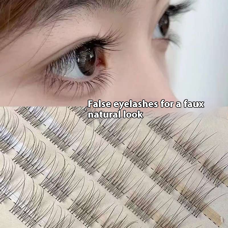 Eyelash Extension Fox Eye - 120pcs Self-Adhesive False Eyelashes, Natural Long