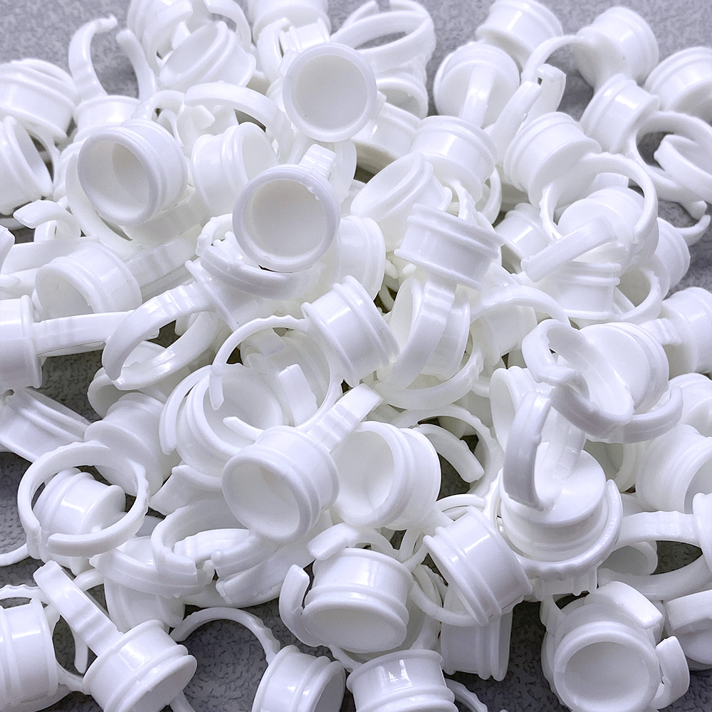 100Pcs Disposable Glue Ring Cu - Eyelash Extension Last 评论和价格