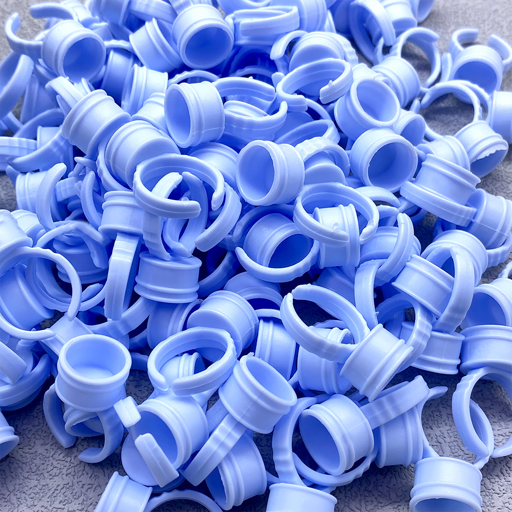 100Pcs Disposable Glue Ring Cu - Eyelash Extension Last 评论和价格