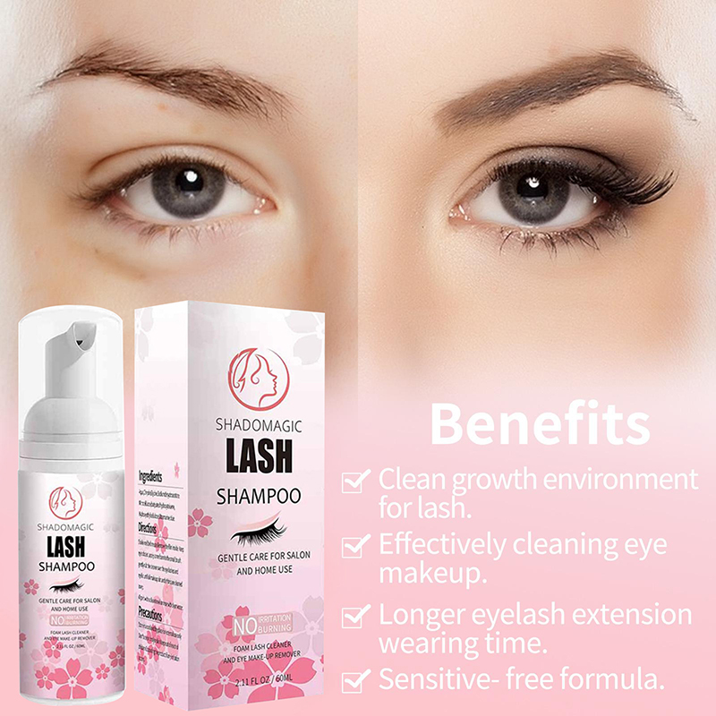 【A】60ML Fast Cleaning Lash Sha - Eyelash Extension Foam Cleanser 评论和价格