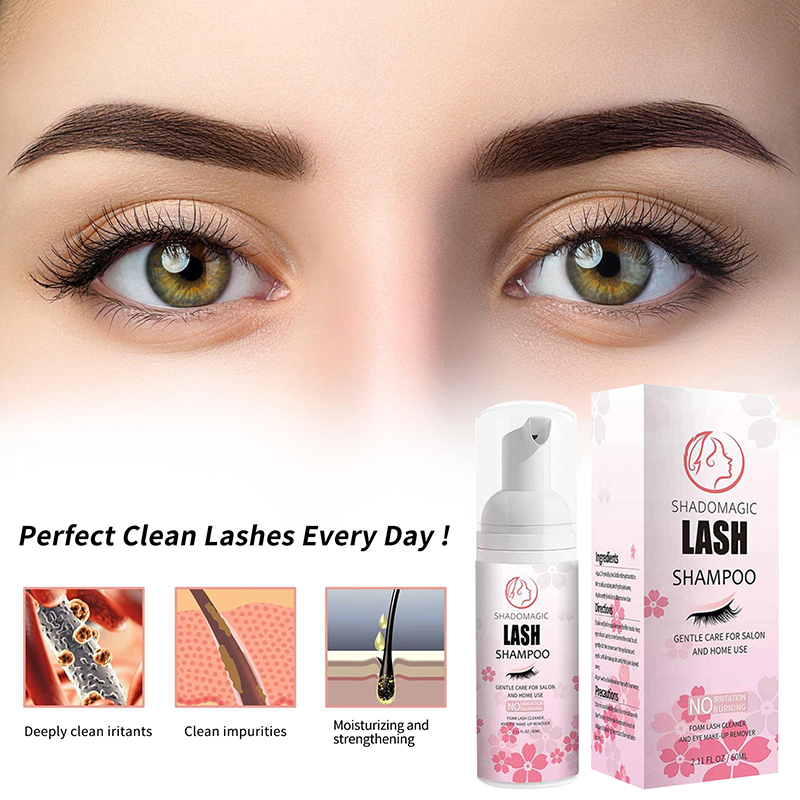 【A】60ML Fast Cleaning Lash Sha - Eyelash Extension Foam Cleanser 评论和价格