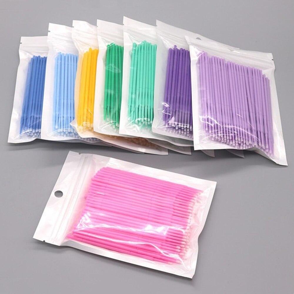 100pcs/lot Micro Brushes Make  - Eyelash Extension Last 评论和价格
