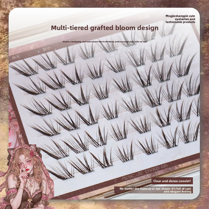 No Glue Black Brown Individual - Eyelash Extension Fox Eye 评论和价格