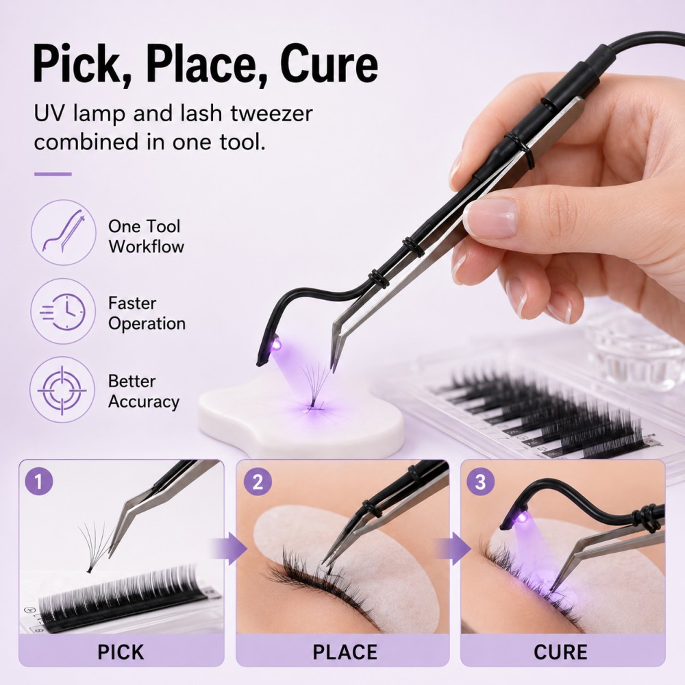 Mini UV LED Tweezer Light  1S  - Eyelash Extension Led 评论和价格
