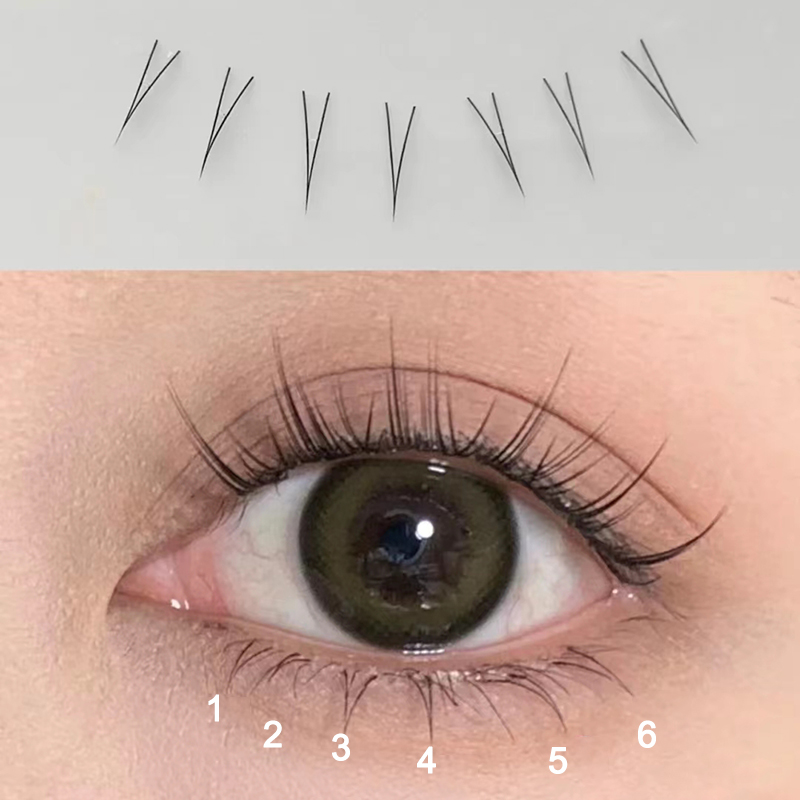 J Curl V Shape Under Eyelash C - Eyelash Extension Fox Eye 评论和价格