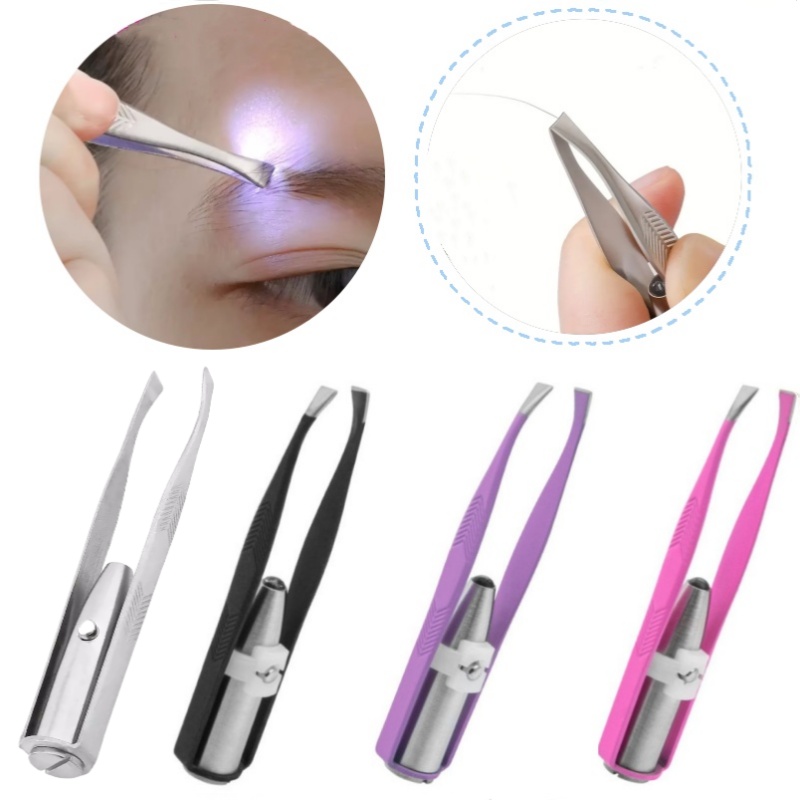 1/2pcs Eyebrow Tweezer with LE - Eyelash Extension Led 评论和价格