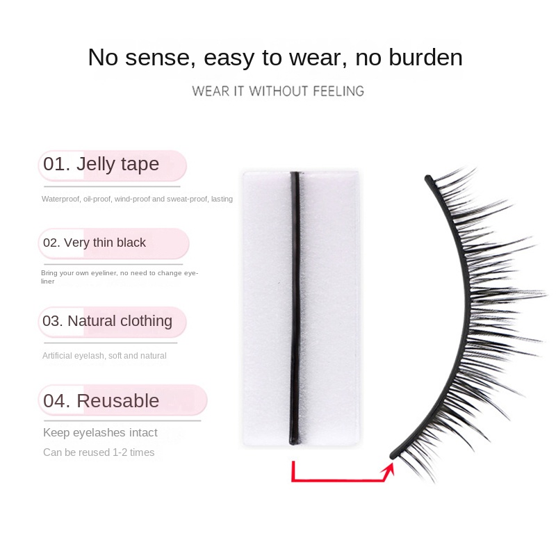 40Pcs/Box Reusable Self-Adhesi - Eyelash Extension No 9 评论和价格