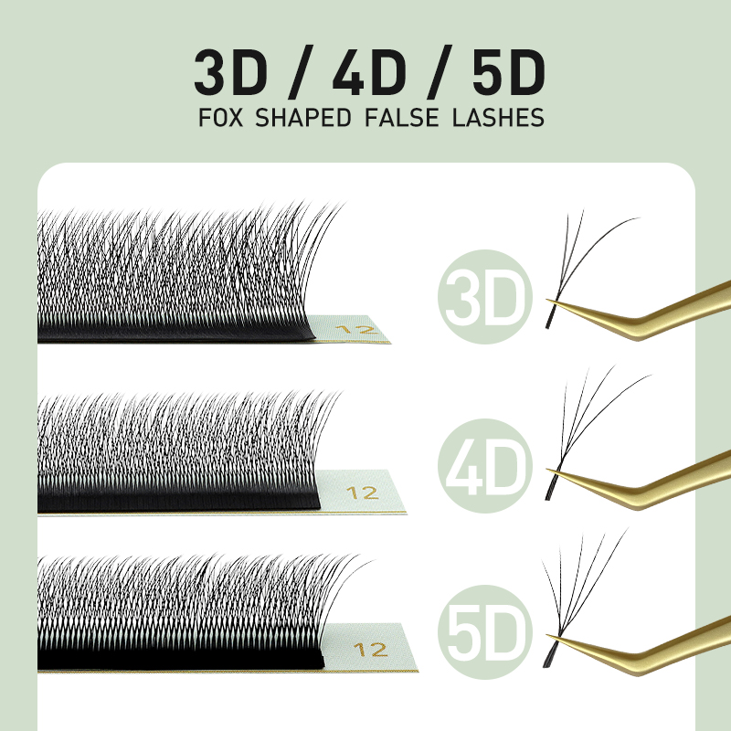 SAKURAHANA Fox 3D 4D 5D Shaped - Eyelash Extension Fox Eye 评论和价格