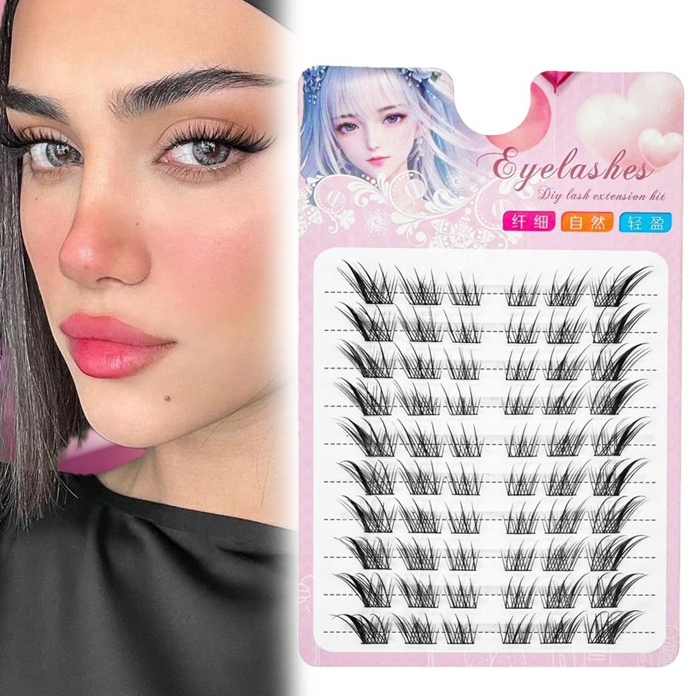 3D Cat Eye Clusters Lashes Nat - Eyelash Extension Fox Eye 评论和价格