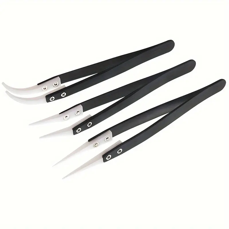 Ceramic Antistatic Tweezers, I - Isolation Tweezer Curved 评论和价格