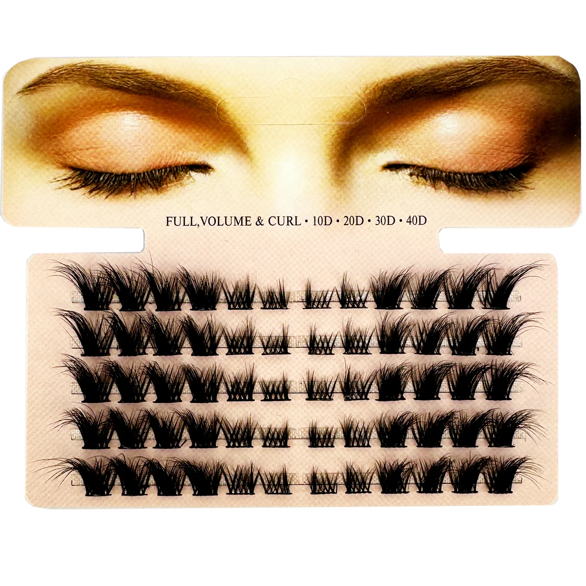 Mix 3D Fluffy Single Cluster E - Eyelash Extension Fox Eye 评论和价格