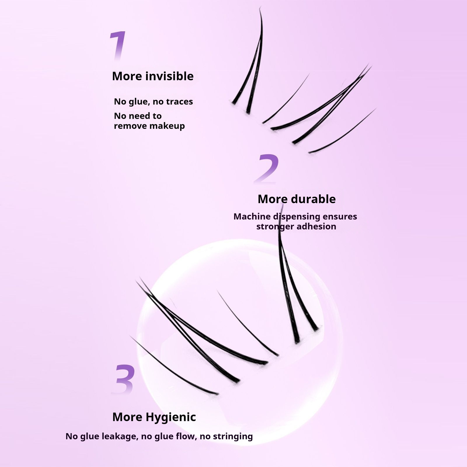 Natural Fox-style Lower Eyelas - Eyelash Extension Fox Eye 评论和价格